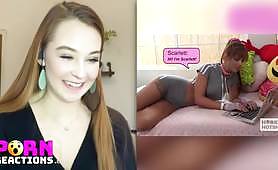 emily reacts to her first time watching actual hard Porn