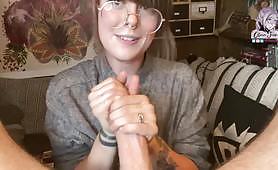 Skillful Cute Hipster Teen Eager to Show Artistry on a Cock
